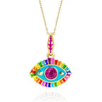 Aquamarine Evil-Eye Necklace