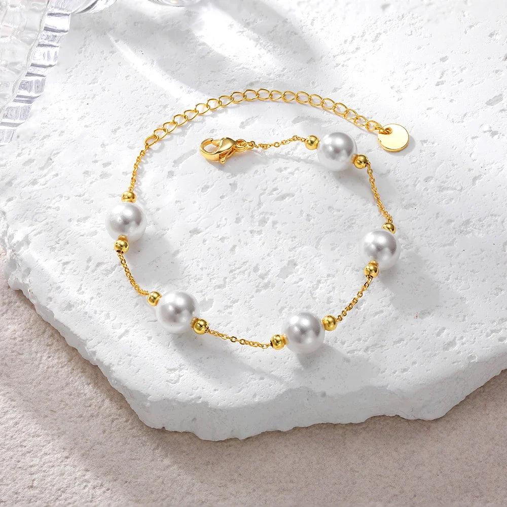 Cognac Pearl Bracelet