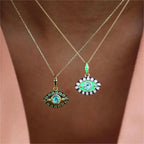 Aquamarine Evil-Eye Necklace