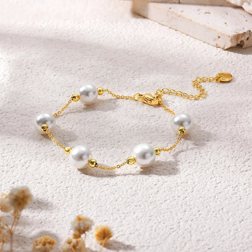 Cognac Pearl Bracelet