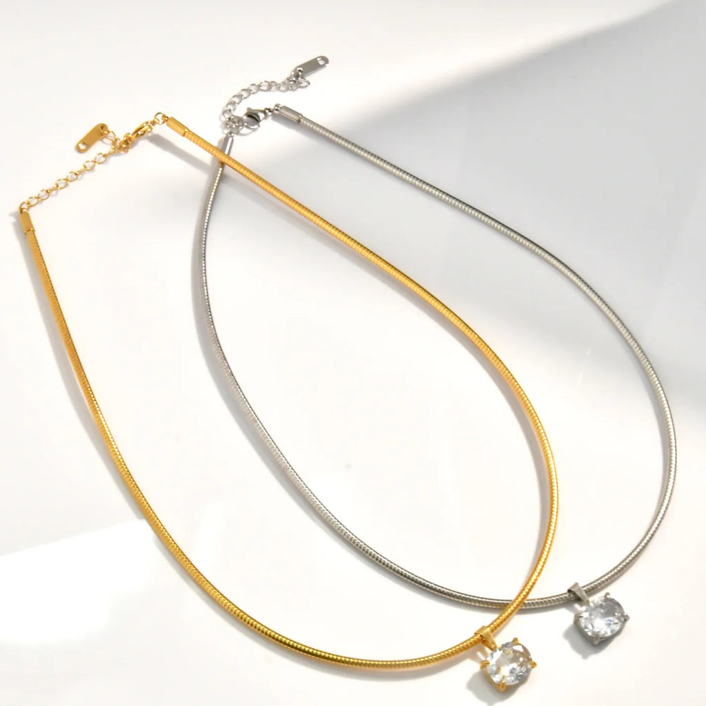 Peridot Geometric Necklace