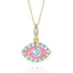 Aquamarine Evil-Eye Necklace