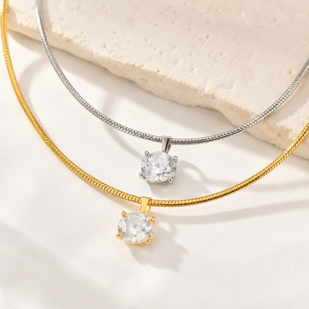 Peridot Geometric Necklace
