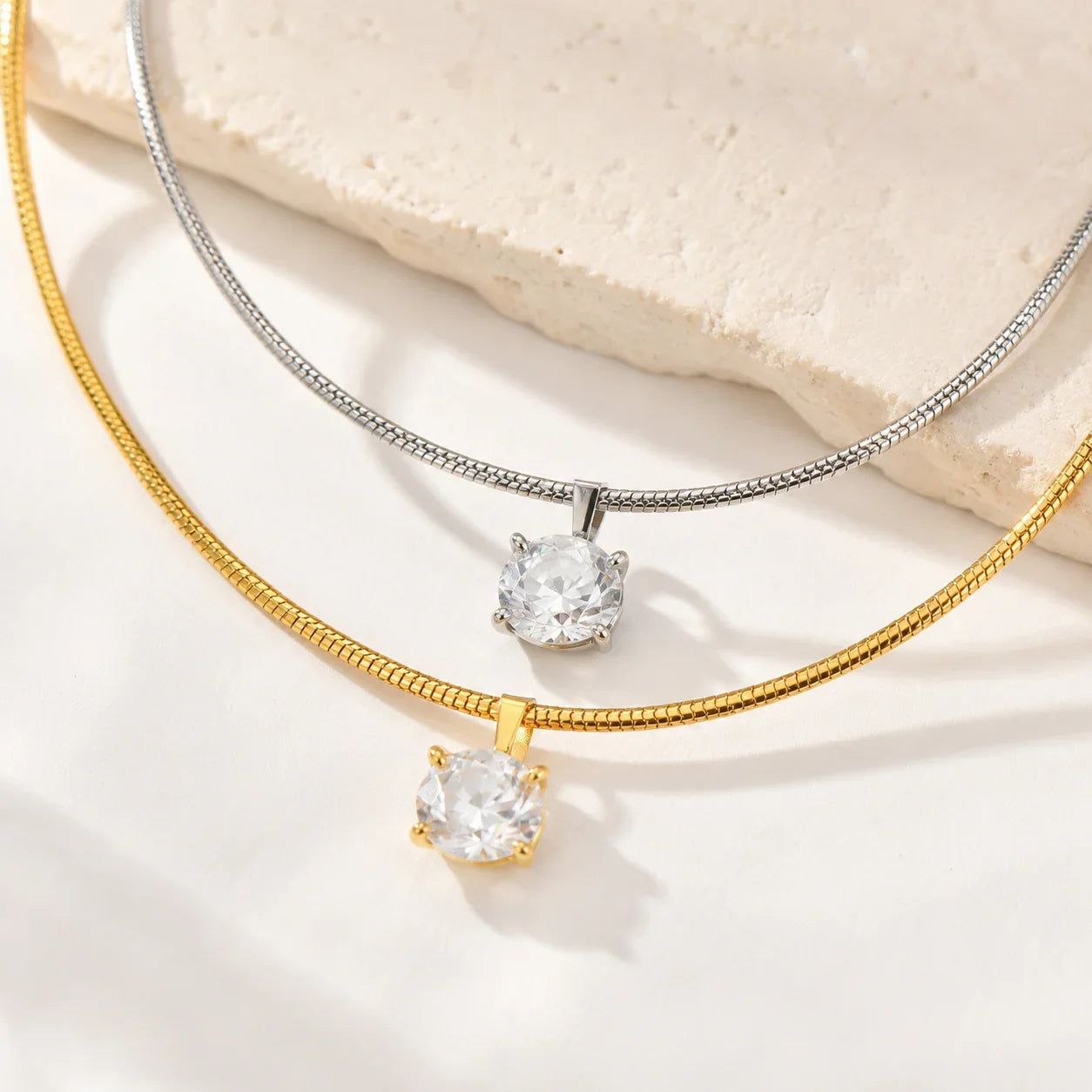 Peridot Geometric Necklace
