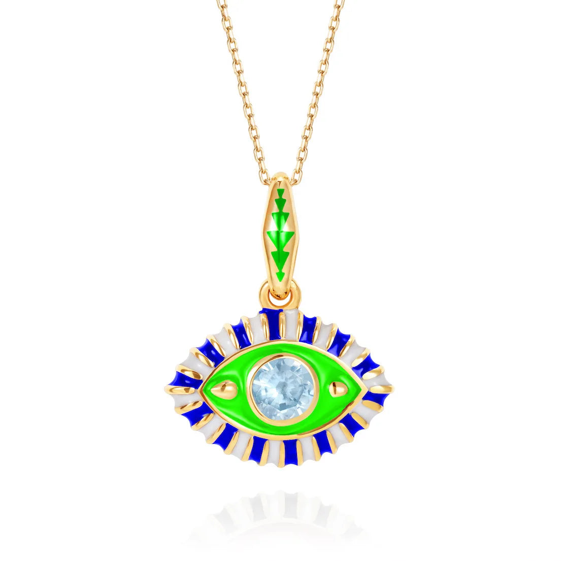 Aquamarine Evil-Eye Necklace