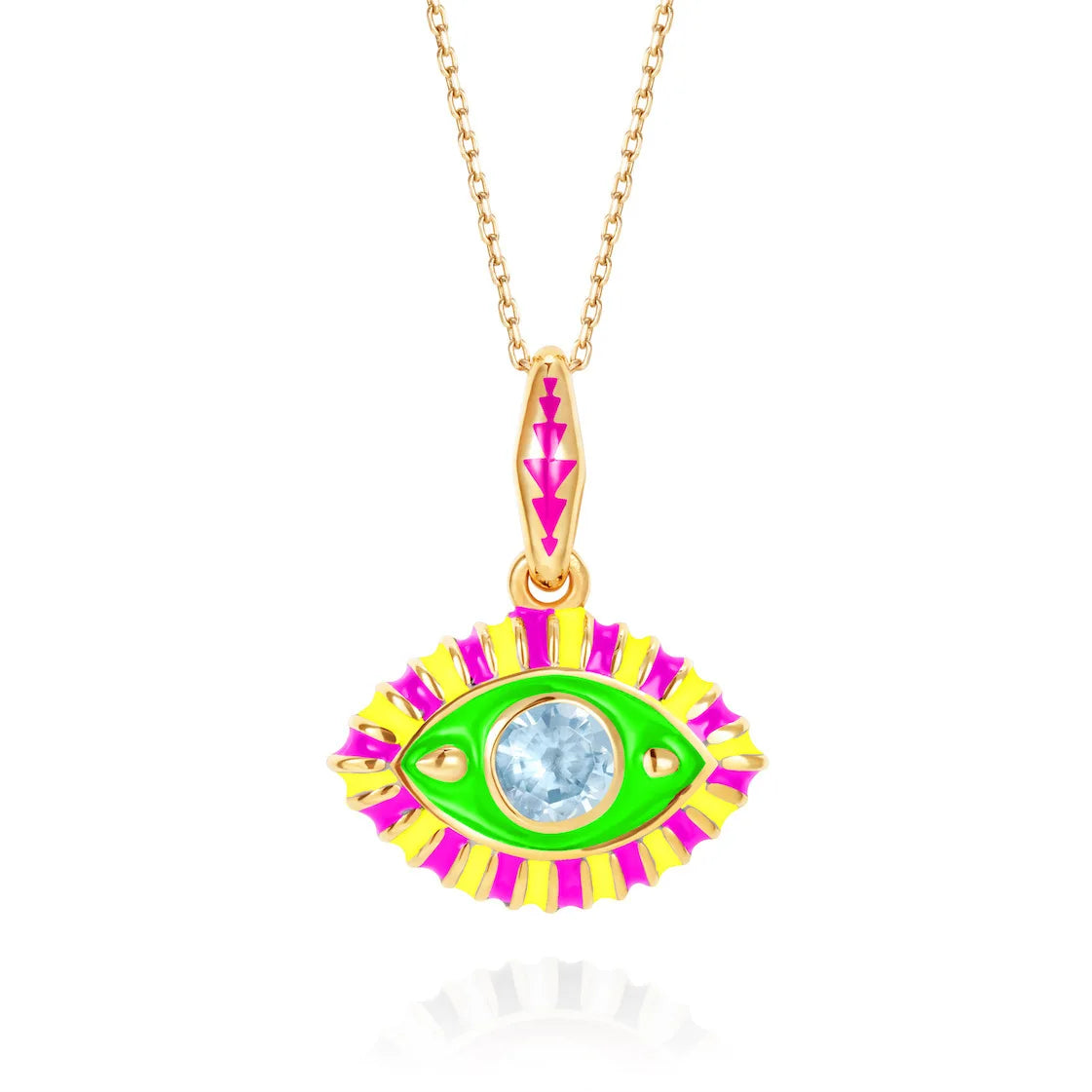 Aquamarine Evil-Eye Necklace