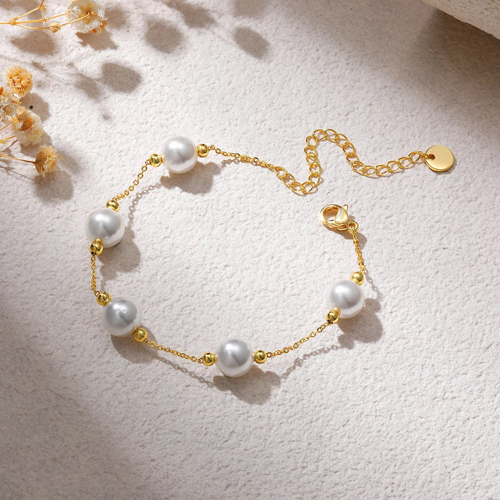 Cognac Pearl Bracelet