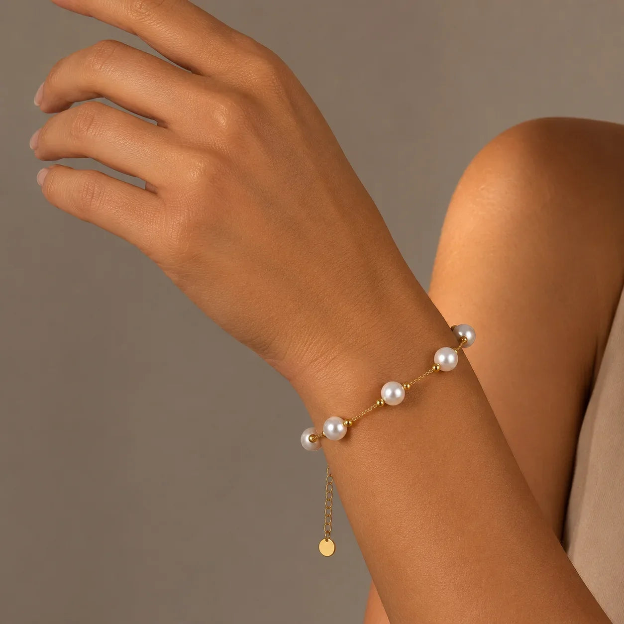 Cognac Pearl Bracelet