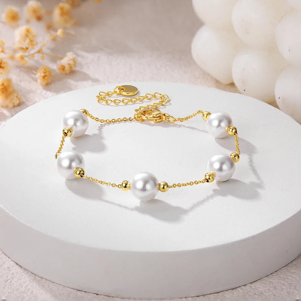 Cognac Pearl Bracelet