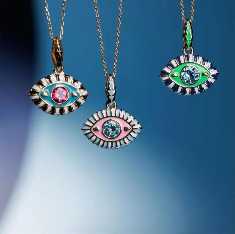 Aquamarine Evil-Eye Necklace