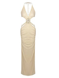 Shine Halter Maxi Dress