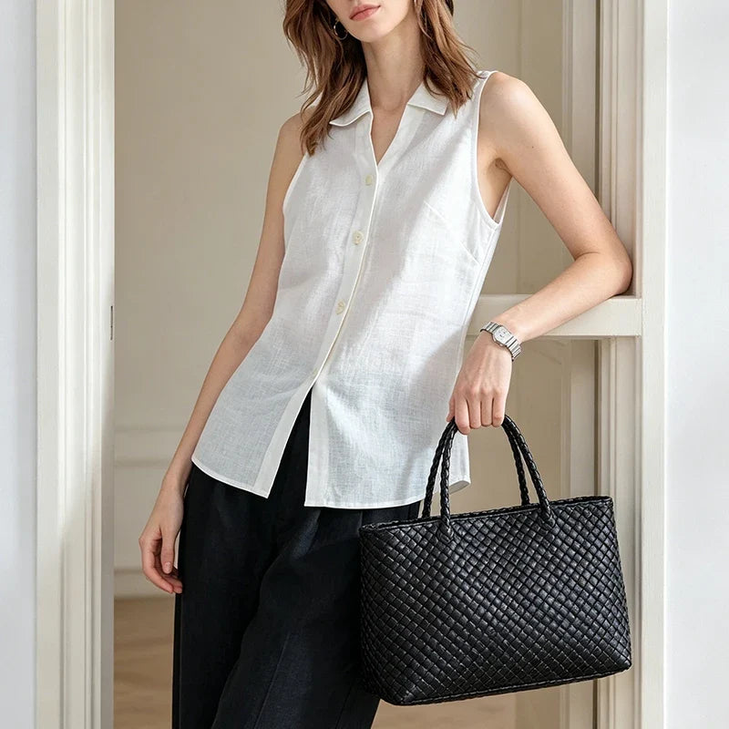 Amethyst Linen Vest