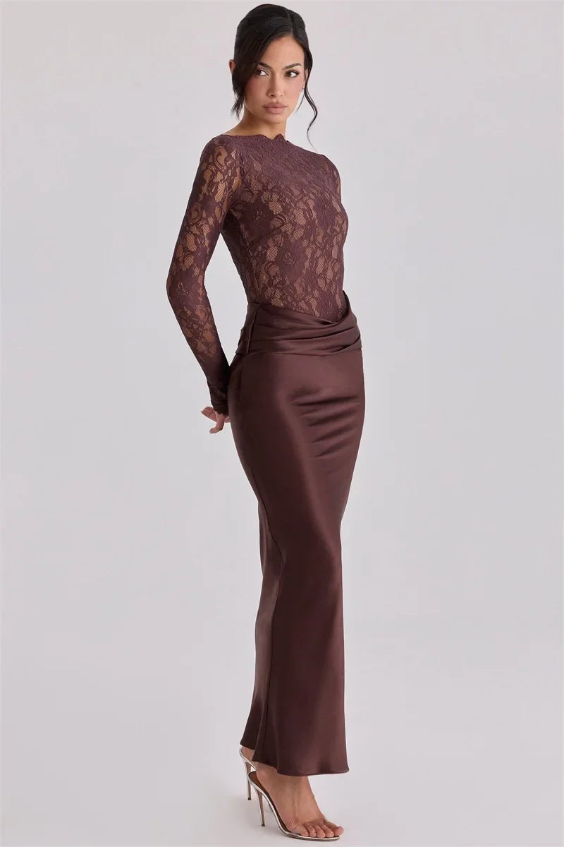Moon Satin Maxi Dress