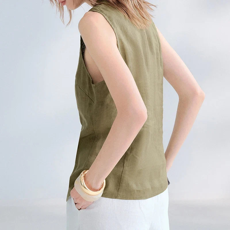 Amethyst Linen Vest