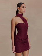 Royal Beaded Mini Dress