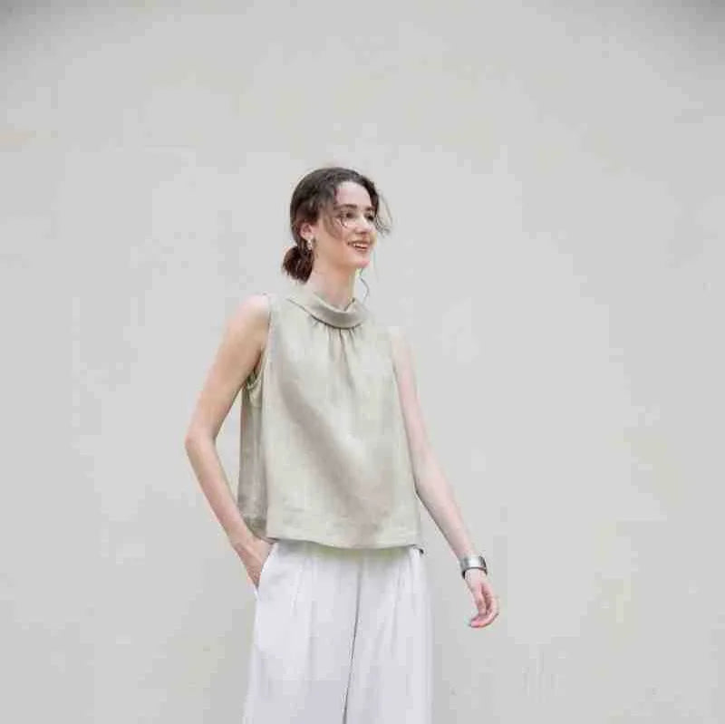 Ruby Stand-Collar Top