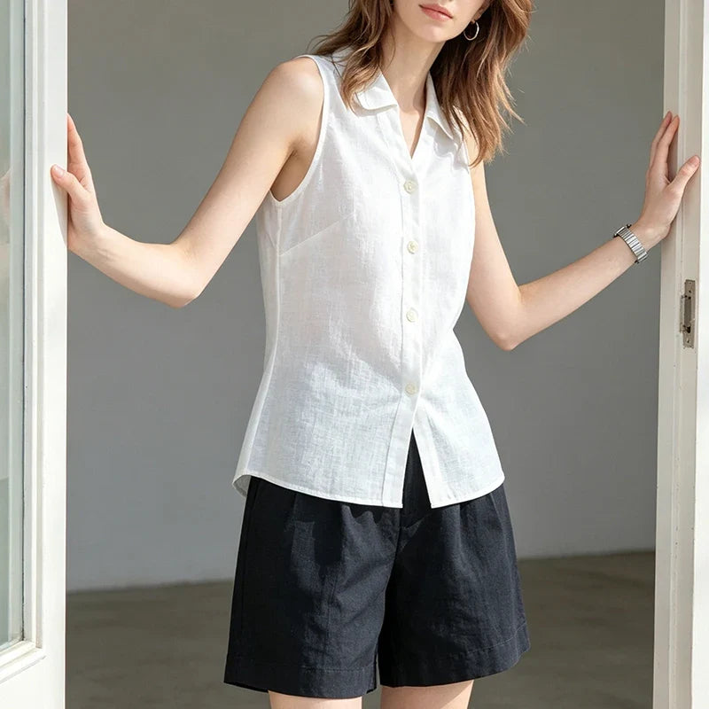 Amethyst Linen Vest