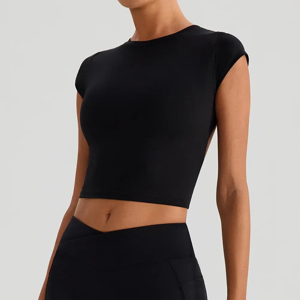 Rust Back-Cutout Sport Top