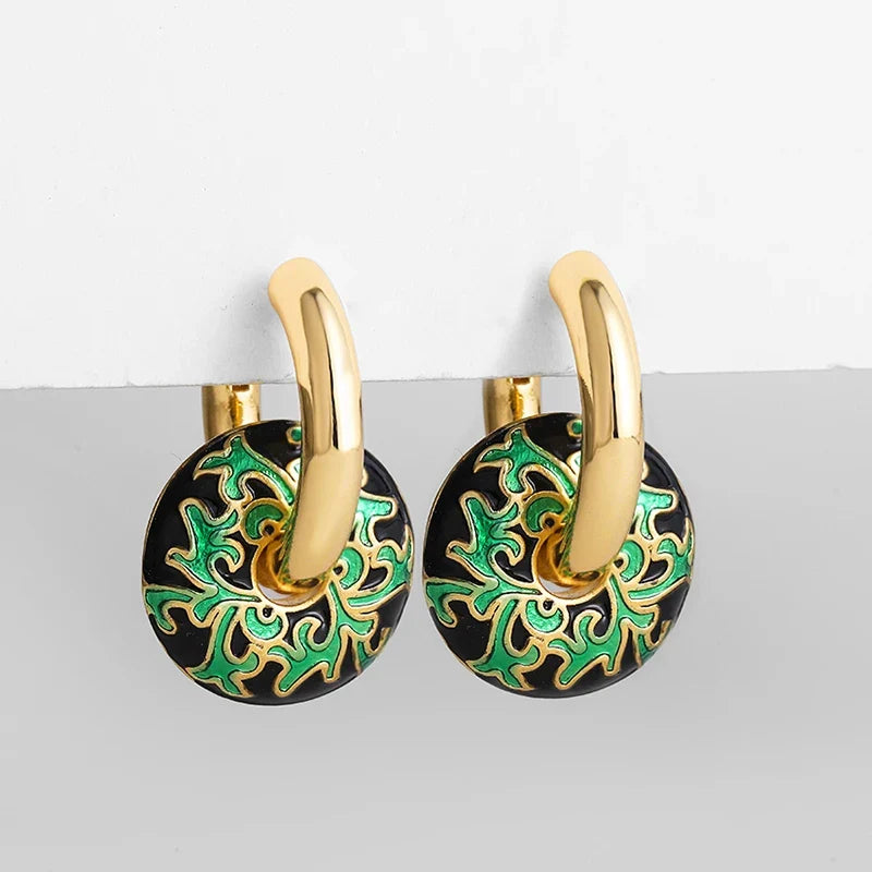 Cream Enamel Hoops