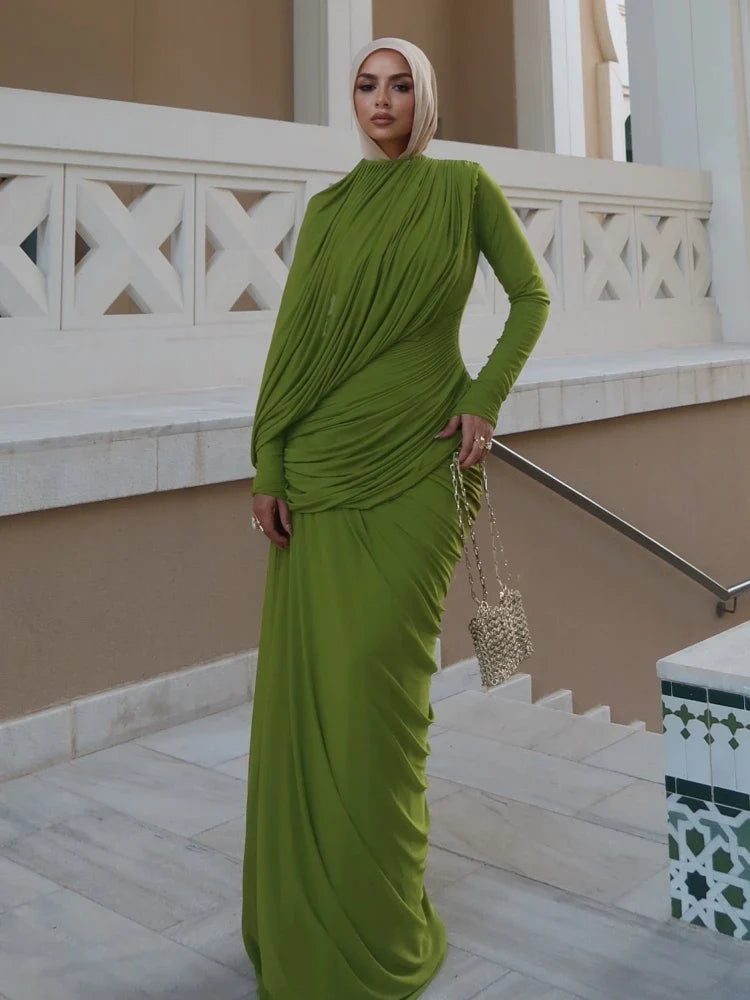 Radiance Asymmetric Maxi Dress