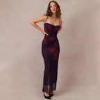 Almond Bodycon Maxi Dress