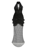 Ebony Lace Maxi Dress