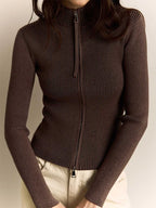 Nola Zip Knit Cardigan