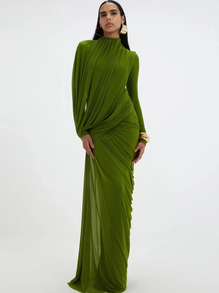 Radiance Asymmetric Maxi Dress