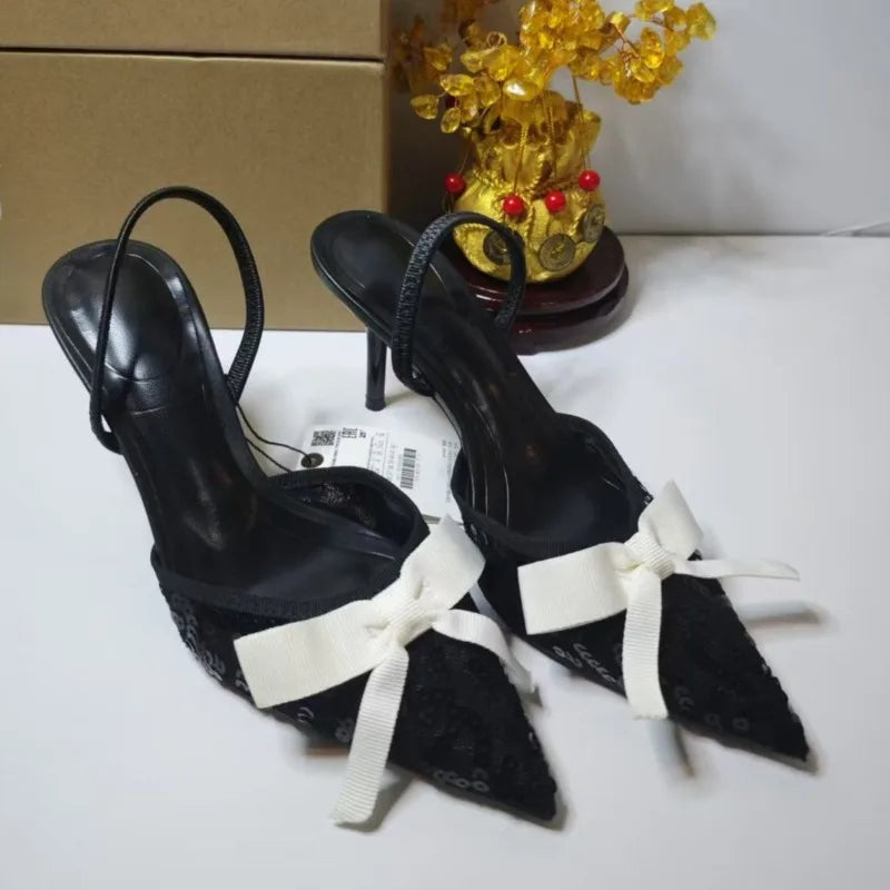 Sparkle Mesh Heels