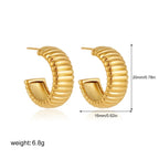 Silver Textured Hoops