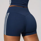 Wine Striped Sport Shorts