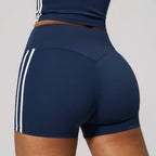 Wine Striped Sport Shorts