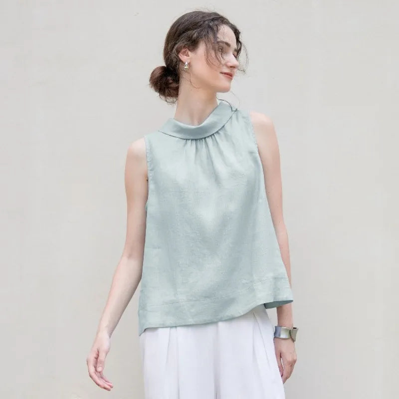 Ruby Stand-Collar Top
