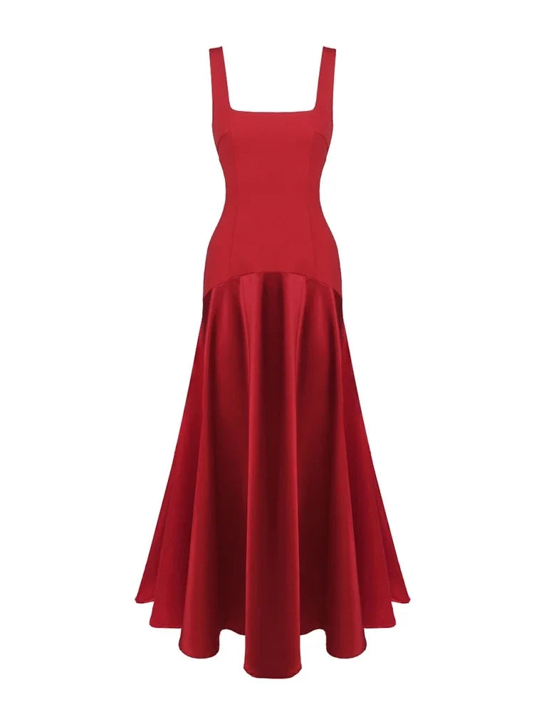 Indigo Two-Tone Maxi Dress