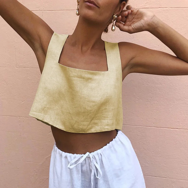 Garnet Square-Neck Top