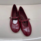 Crescent Mary Jane Flats