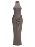 Lavender Beaded Maxi Dress