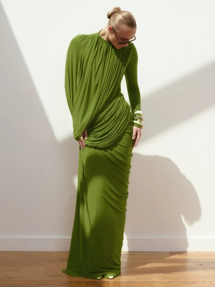Radiance Asymmetric Maxi Dress