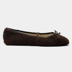 Cocoa Fur-Lined Flats