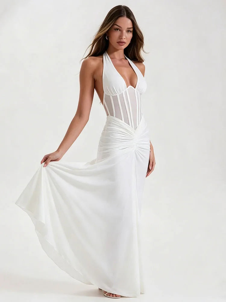 Forest Mesh Maxi Dress