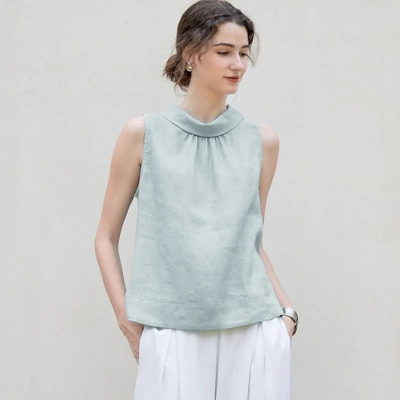 Ruby Stand-Collar Top