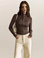 Nola Zip Knit Cardigan