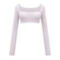 Beige Long-Sleeve Sport Top