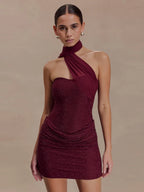 Royal Beaded Mini Dress