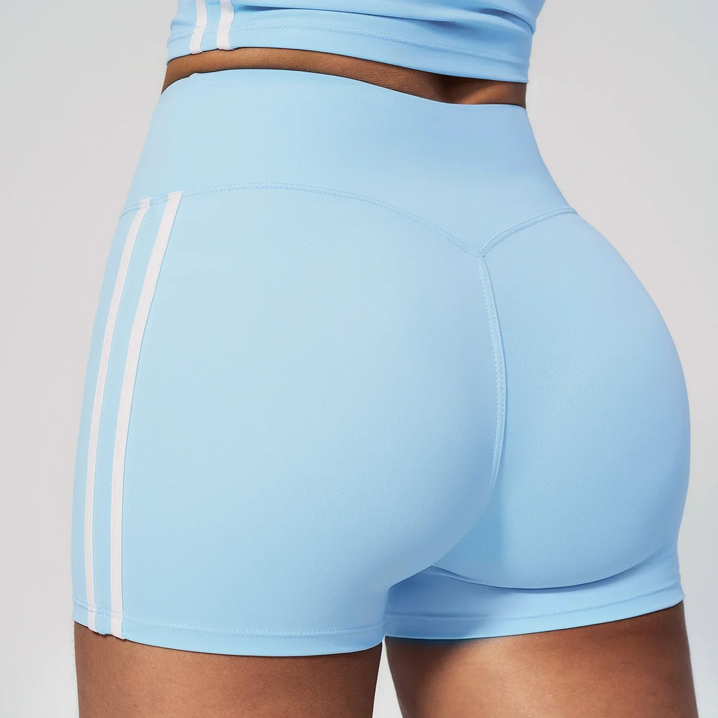 Wine Striped Sport Shorts