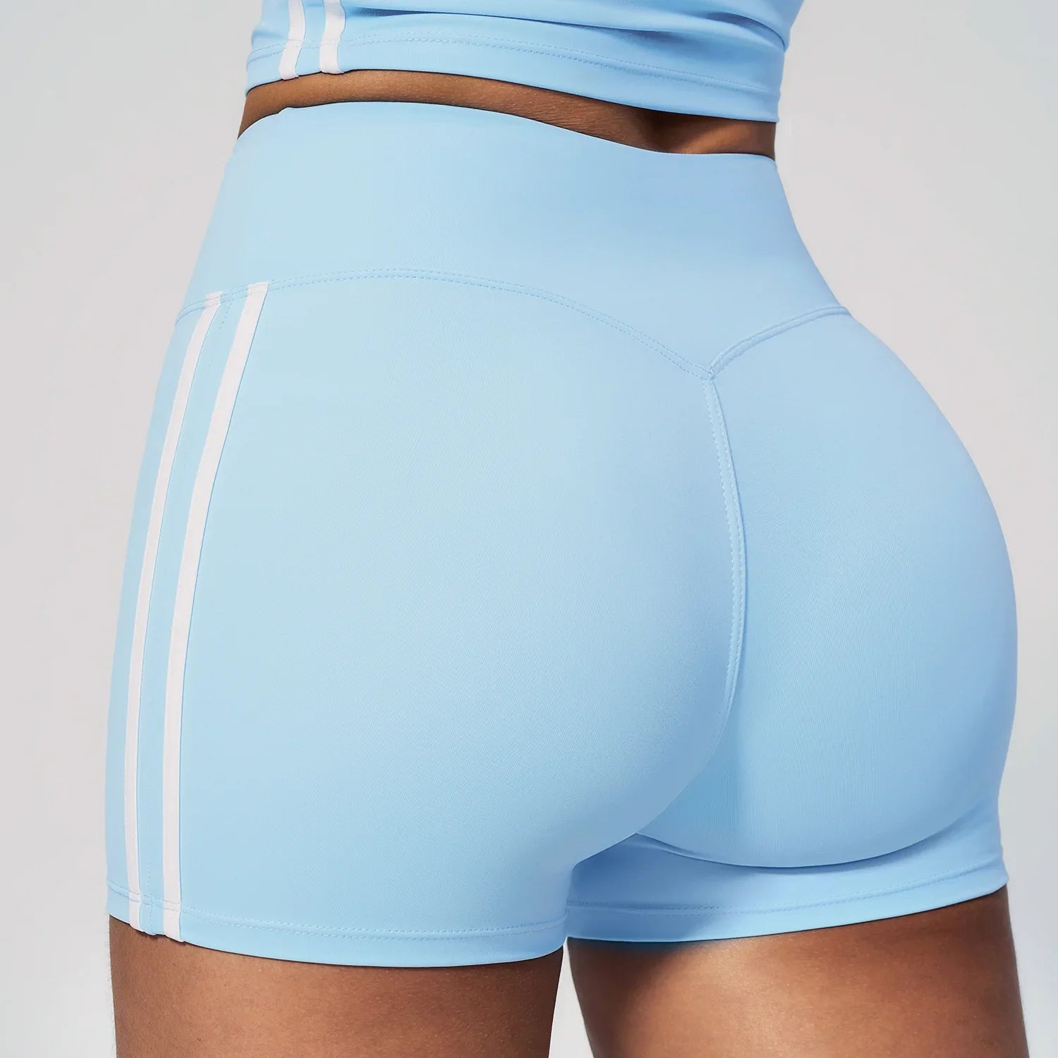 Wine Striped Sport Shorts