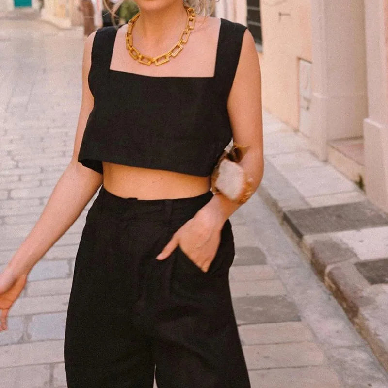 Garnet Square-Neck Top