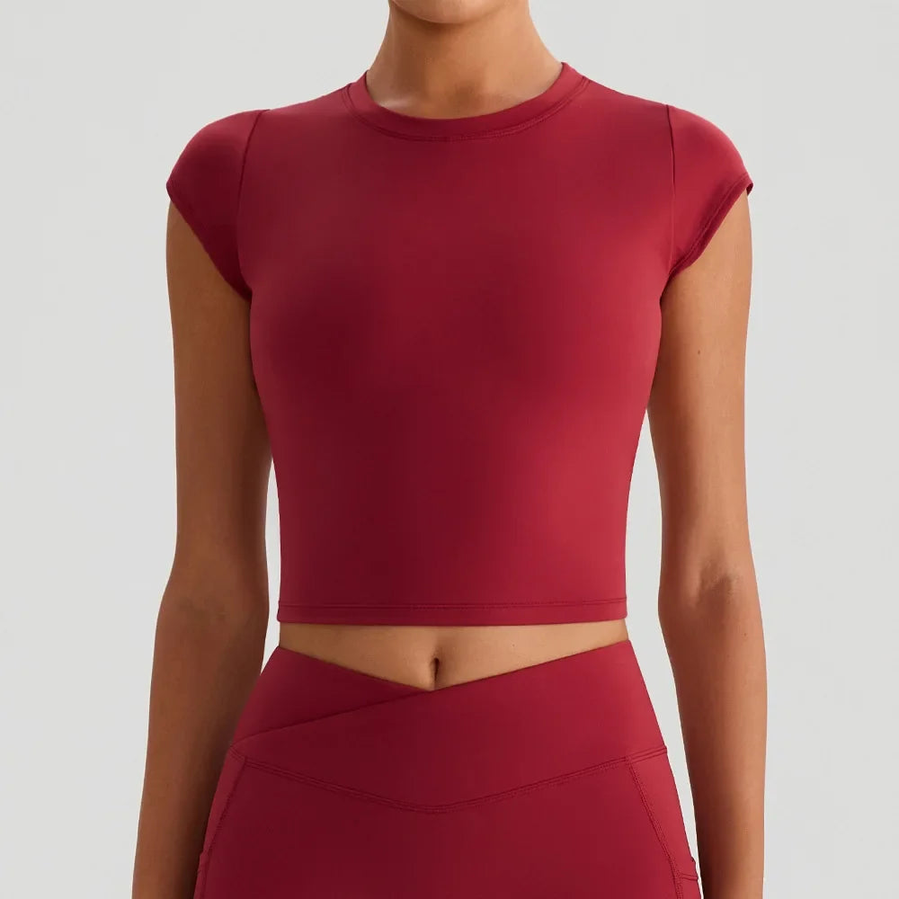 Rust Back-Cutout Sport Top
