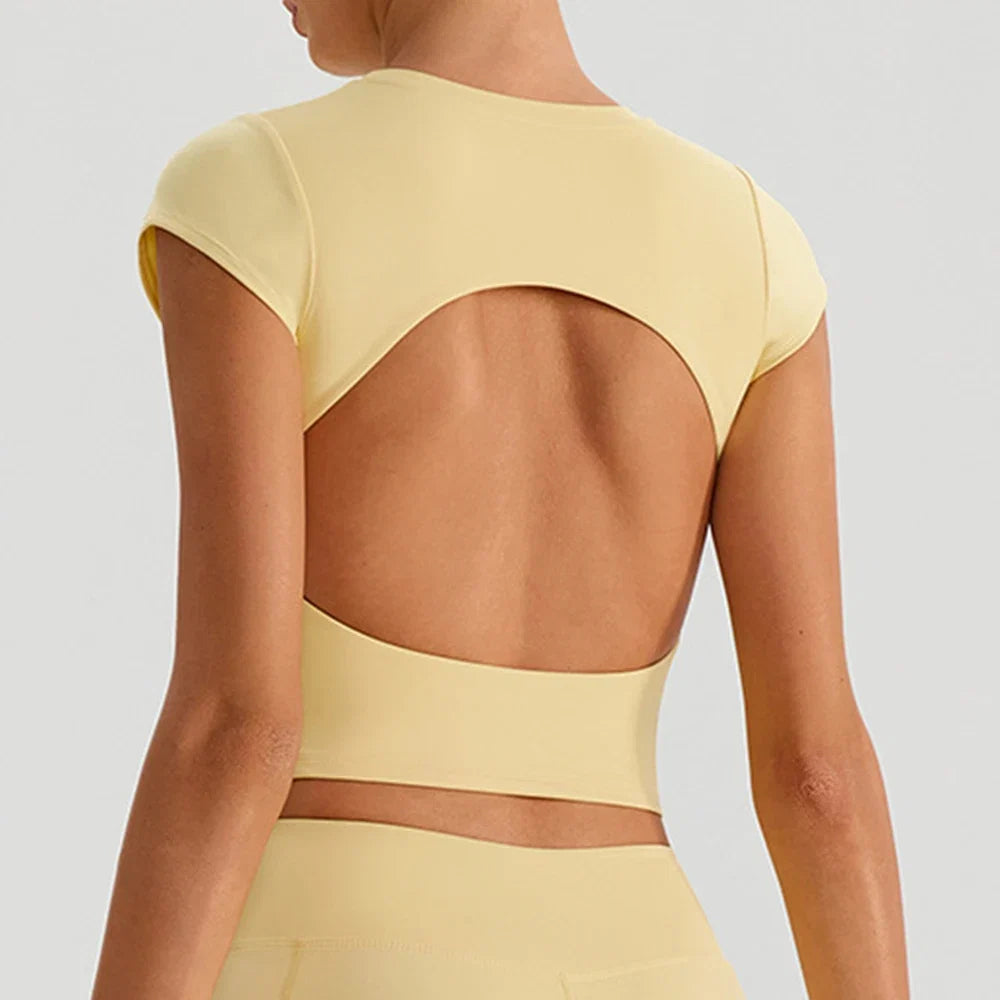 Rust Back-Cutout Sport Top
