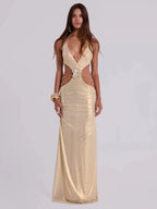 Shine Halter Maxi Dress
